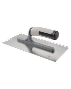 BELLOTA BIMATERIAL HANDLE S/STEEL SQUARE NOTCHED TROWEL
