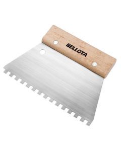 BELLOTA SQUARE NOTCHED GROUT SPREADER - WOODEN HANDLE